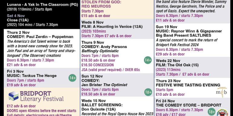Oct & Nov 2023 programmes