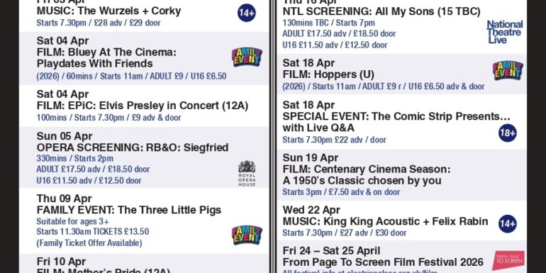 APRIL 2026 PROGRAMME
